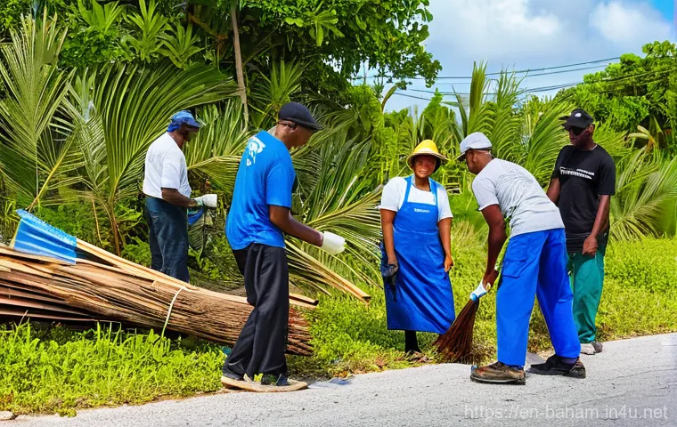 바하마 허리케인 시즌 대비 - **"Bahamian Family Assembling a Hurricane Survival Kit"**
    Inside a brightly lit, cozy Bahamian l...
